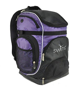 Swimz Freestyle Backpack - PERSONALISED (Purple/Black + Name)