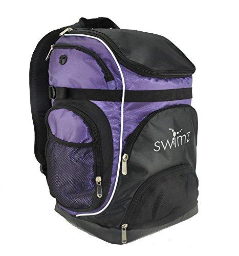 Swimz Freestyle Backpack - PERSONALISED (Purple/Black + Name)
