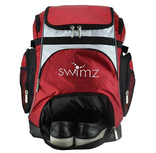 Swimz Freestyle Backpack - PERSONALISED (Red/White + Name)