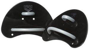 Arena Elite Finger Paddles - Black/ Silver