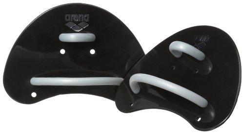 Arena Elite Finger Paddles - Black/ Silver