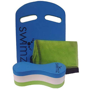 Swimz Basic Junior Swim Kit Bundle - Blue White Lime