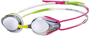 Arena Tracks Mirror Goggles - Silver/ Green/ Fuchsia