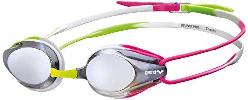 Arena Tracks Mirror Goggles - Silver/ Green/ Fuchsia