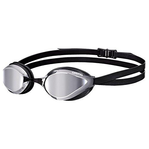 Arena Unisex Competition Python Mirror Swimming Goggles, Unisex, arena Unisex Wettkampf Schwimmbrille Python Mirror, silver/black, One Size