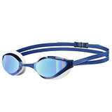 Arena Unisex Competition Python Mirror Swimming Goggles, Unisex, arena Unisex Wettkampf Schwimmbrille Python Mirror, blue mirror/White, One Size