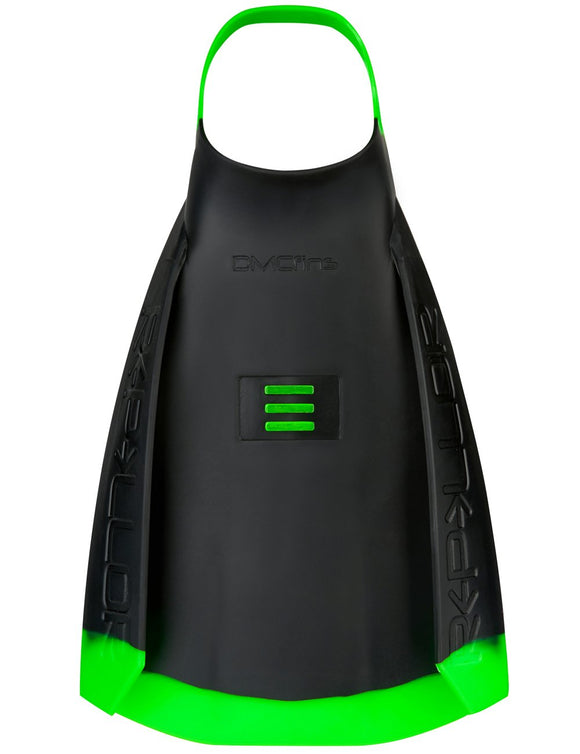 DMC REPELLOR FIN BLACK W/GREEN STRAP N TIP